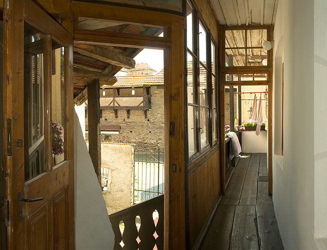 Veranda - zadní trakt, Hotel Na louži, Český Krumlov, foto: Michal Tůma