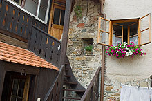 Veranda - zadní trakt, Hotel Na louži, Český Krumlov, foto: Michal Tůma | Hotel a hospoda Na louži | Český Krumlov | Ubytování